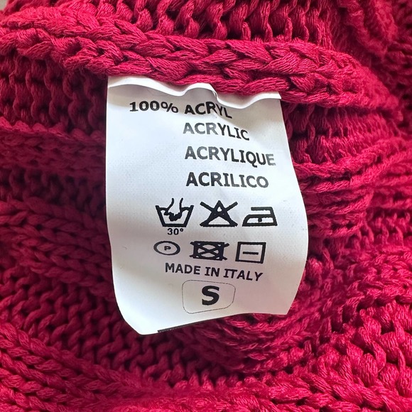 Ivan Grundhal Copenhagen Red knit Sweater with Hood sz S EUC - Picture 6 of 7